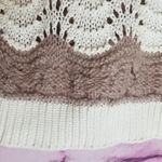 Sun & Shadow  WOOL MOHAIR OPEN CROCHET KNIT FOLDOVER COWL NECK SWEATER M Photo 8