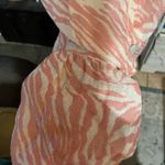 Made in Italy dress 100% linen women’s size XL zebra print pink Photo 2