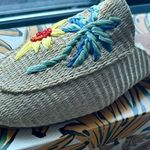 Farm Rio Brand New Womens Tropical Raffia Straw Mules with Embroidered details Photo 5