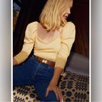 Nation Ltd  Arabelle Top in Post-It Yellow Puff Sleeves Size Medium Photo 1