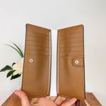 Coach NWT Slim Wallet In Signature Canvas With Snowflake Print Photo 5