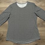 GG Blue Luxe Sport Long Sleeve Golf Tennis Pullover Black White Print Top Size M Size M Photo 4