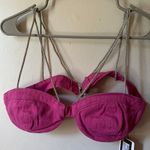 Pretty Little Thing Bright Pink Diamant Strap Denim Bralette Photo 0