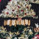 Vintage Tiara International Christmas Sweater Vest Large Black Red Tree Knit Photo 10