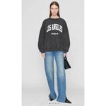 ANINE BING “Ramona” sweatshirt Los Angeles in washed black, size small Photo 2