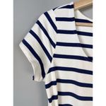 Hope & Henry Short Sleeve Tie Front Striped Dress White & Navy Size S Nautical Photo 6
