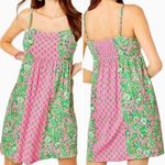 Lilly Pulitzer  Libra Dress Empire Smocked in Pink Shandy Oh Diamond Girl Size S Photo 1