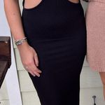 Antistar  Black Cut Out Midi Dress Photo 0