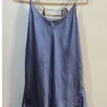 Free People Just What You Need Satin Chemise in Blue Granite Combo Size Medium Photo 1