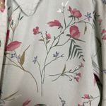 Vintage Top Lightweight Jacket Shell Button Women Green Tencel Rayon Floral 90s Size L Photo 10