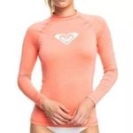 Roxy Juniors Rash Guard Top Long Sleeve Logo Orange L Photo 0
