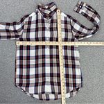 Levi's Levi’s Tartan Plaid Boyfriend Fit Button Front Shirt White Red XS Photo 12