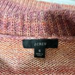 J.Crew  Sweater Women Small Pink Oversized Collar Zip Ombre Knit Coastal Coquette Photo 2