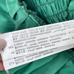 ZARA  women vegan leather smoked blouse pleated peplum design size M Photo 10