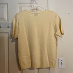 Alfred Dunner Womens Short Sleeve Sweater Shirt Yellow Diamond Knit Size SP Photo 2