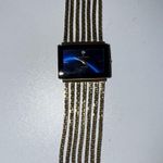Anne Klein Ladies  Diamond Analog Watch Multi Strand Band Blue Gold Needs Battery Photo 0