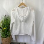 Westbound  White Long Sleeve Sheer Netted Zip Up Hoody Jacket L Photo 2