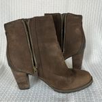 Timberland Boots Womens 8.5 Brown Leather Waterproof Block Heels Zip Up Ankle Photo 9