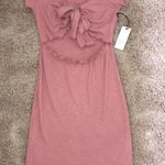 Active USA Pink Ribbed Bodycon Dress Photo 0