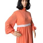American Vintage 60's Dreamsicle Empire Waist Bishop sleeves Maxi size Medium Photo 6