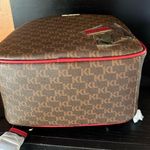 Karl Lagerfeld Backpack Brown Logo Red Line Front Zip Pouch 3 charms NWT $198 Photo 12