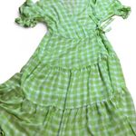 Urban Outfitters ‎ outfitters green gingham wrap dress Photo 0