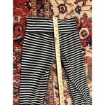 Athleta  Striped Crop Leggings Black White XS High Rise Stretch Yoga Pants Capri Photo 8