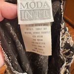 Moda Vintage 90s Sheer Floral Lace Crop Top Long Sleeve Black Gold  Int’l Photo 2