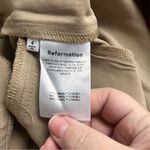 Reformation Mason Wide Leg Tencel Lyocell Pants Beige High Waist Trouser 4 *FLAW Photo 2