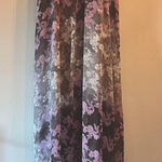 Vera Wang Princess  Maxi Dress Womans Small Lavender/Grey Floral Rose Cut Out Photo 0
