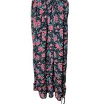 Urban Outfitters Pins & Needles Chiffon Black Floral Maxi Dress Size Small Photo 5