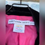 GRETCHEN SCOTT double breasted velvet blazer size small Black Photo 3