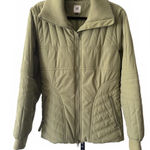 CAbi  Quilted Olive Green Jacket with Ribbed Collar Photo 0