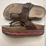 SO Espadrille Cork Platform Sandals Size 8 Brown Multi color Thong Flip Flop Y2K Photo 0