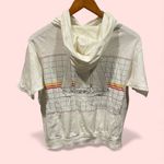 OP Vintage 1983  cotton hooded sailboat graphic logo t-shirt distressed thrashed Photo 2