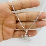 925 Sterling Silver Valentino Necklace and Angel pendant Photo 2