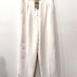 Aritzia  Effortless High-Waisted Wide-Leg Japanese Crepe Trousers White Women's 6 Photo 2