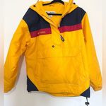 Columbia VTG  Anorak Pullover Jacket Womens small yellow Colorblock Photo 0