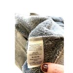 Joyspun Penguin Patch Cropped Teddy Hoodie Gray Size XL Cozy Winter Soft Casual Photo 3