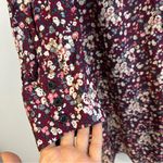 Natural Life Twiggy Burgundy Floral Button Up Mini Shirt Dress Size Medium Photo 9