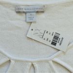 New York & Co Top Sweater White Short Sleeve Knit Sweater Top Size Medium NEW Photo 1