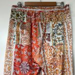 Johnny Was BIYA Melino Silk Blend Patchwork Print Jogger Pants M Orange Photo 4