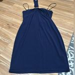 Laundry by Shelli Segal Blue Halter Cocktail Dress Size 8 Photo 0