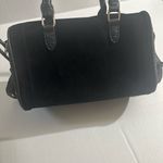 Street Level  Suede Crocodile embossed black leather crossbody bag Photo 2