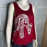 L.A Soul Boho Elephant Flowy Tank Size Medium Red Photo 6