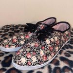 dark coquette vintage style whimsical fairycore floral canvas sneakers Black Size 9 Photo 0