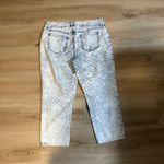 Chico's 1 Platinum Jeans Crop Denim Blue White Dot Pattern Med 8/10 Casual Ladies Photo 5