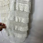 Y2k Cream Open Weave Tie Front Sweater Vest Small/ Medium Photo 5