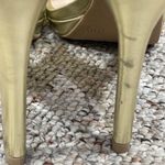 Kelly & Katie Litton Platform Sandal Gold Size 7M Scalloped Strappy 4" Photo 5