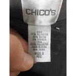 Chico's  0R Black Straight Leg Dress Pants Polyester Rayon Blend Career Stretch Photo 5